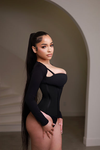 Noir Armure Waist Trainer (Full Back)